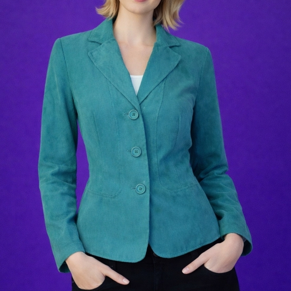 Vtg R.Q.T. 1970s Corduroy Preppy Blazer Jacket